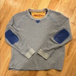 Robert Graham cotton thermal top Sweater elbow patches M fits smaller see pics